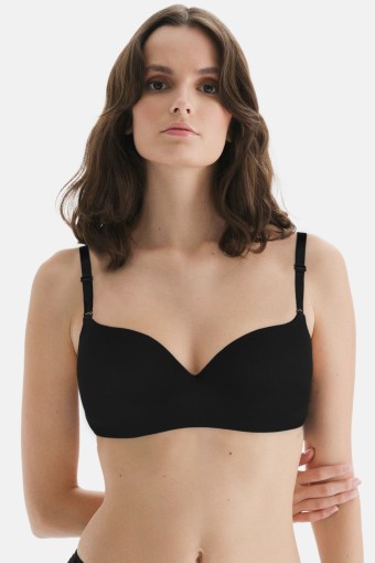 CLARA - Belvü Kadın Destekli Mikro Tulum Sütyen - Siyah
