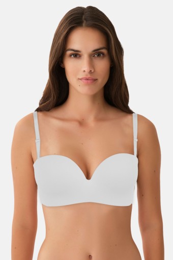 BELVÜ - Belvü Kadın Destekli Straplez Sütyen Duble Dolgulu Balensiz - Beyaz