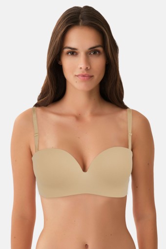 BELVÜ - Belvü Kadın Destekli Straplez Sütyen Duble Dolgulu Balensiz - Ten