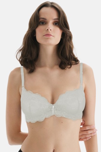 BELVÜ - Belvü Kadın Destekli Sütyen Dantelli İthal Lüxs - Kırık Beyaz
