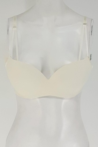 BELVÜ - Belvü Kadın Destekli Sütyen Sırt Dantel Detaylı İpli Dolgulu - Ekru