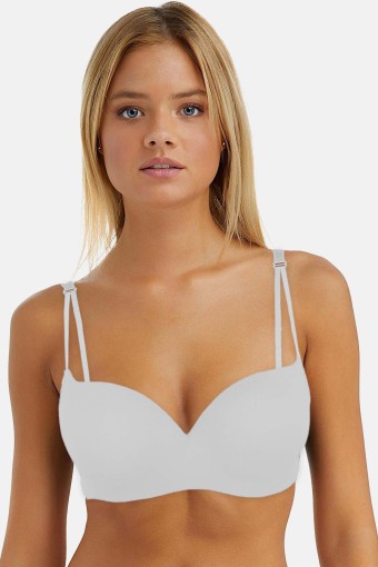 BELVÜ - Belvü Kadın Destekli Sütyen Sırt Dantel Detaylı İpli Dolgulu - Vişne (1)