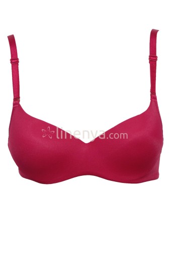 CLARA - Belvü Kadın Desteksiz Mikro Tulum Sütyen - Fuşya
