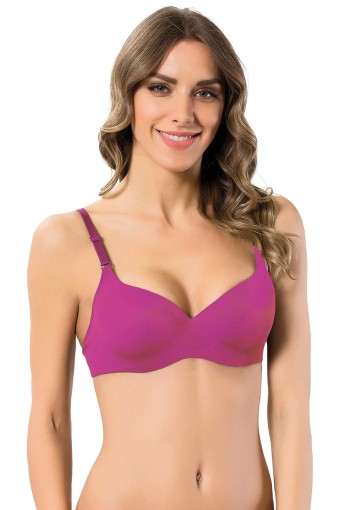 CLARA - Belvü Kadın Desteksiz Mikro Tulum Sütyen - Mor