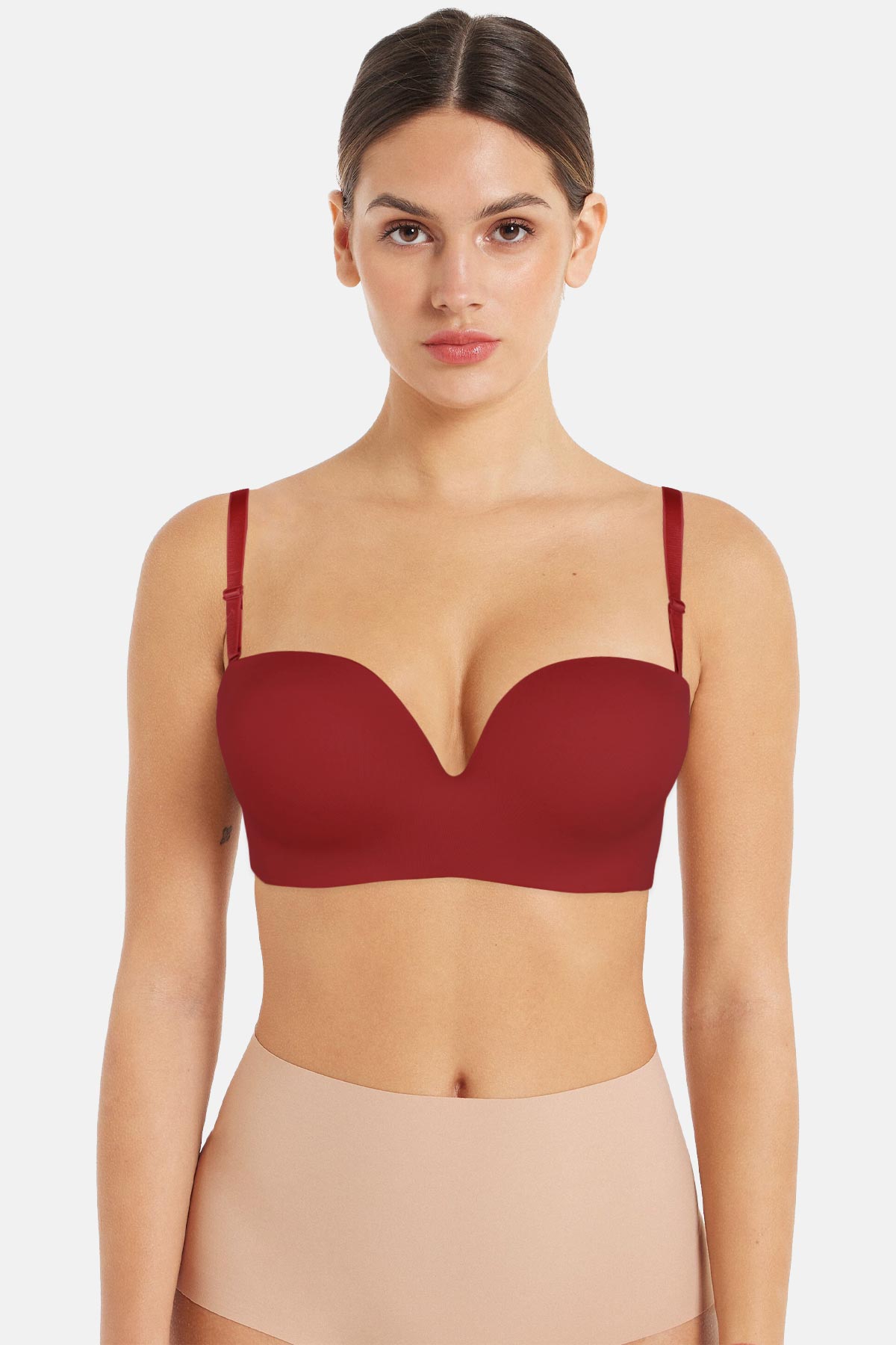 Belvü Kadın Desteksiz Mikro Tulum Sütyen - Mor - Thumbnail