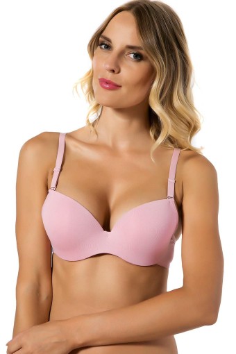 CLARA - Belvü Kadın Desteksiz Mikro Tulum Sütyen - Pembe