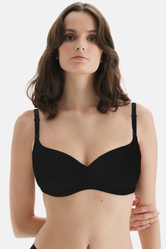 CLARA - Belvü Kadın Desteksiz Mikro Tulum Sütyen - Siyah