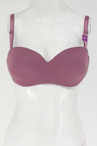CLARA - Belvü Kadın Desteksiz Straplez Sütyen C Kap İthal - Gülkurusu