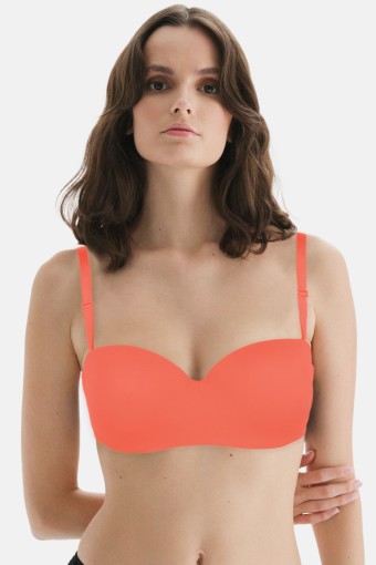 CLARA - Belvü Kadın Desteksiz Straplez Sütyen C Kap İthal - Oranj