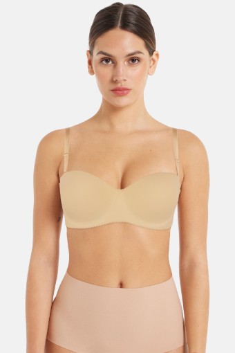 CLARA - Belvü Kadın Desteksiz Straplez Sütyen İthal Lüks Lazer Kesim - Siyah (1)