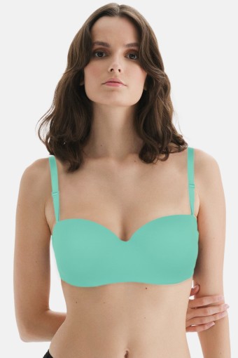 CLARA - Belvü Kadın Desteksiz Straplez Sütyen İthal - Mint Yeşili