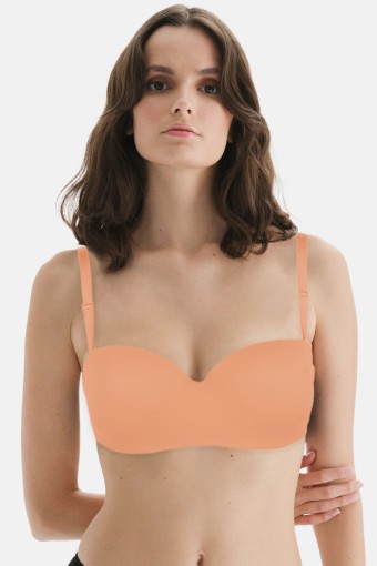 CLARA - Belvü Kadın Desteksiz Straplez Sütyen İthal - Mürdüm