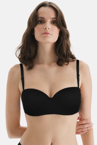 CLARA - Belvü Kadın Desteksiz Straplez Sütyen İthal - Siyah