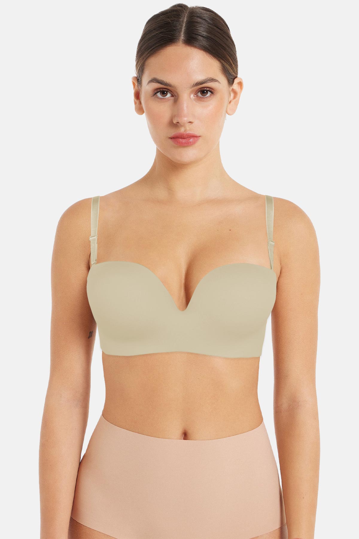 Belvü Kadın Desteksiz Sütyen C Kap Lüx - Açık Vizon - Thumbnail