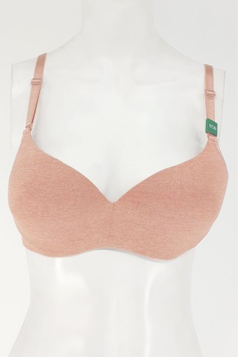 CLARA - Belvü Kadın Desteksiz Sütyen Penye Melanj - Kiremit