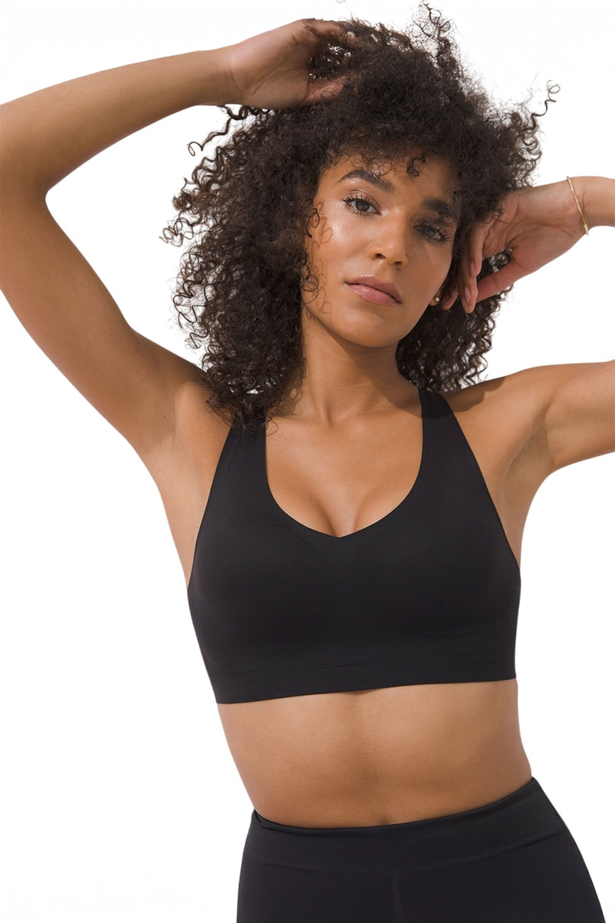 Belvü Kadın Lazer Kesim Sporcu Sütyen Çıkabilen Pedli Görünmez Agraflı - Açık Vizon - Thumbnail