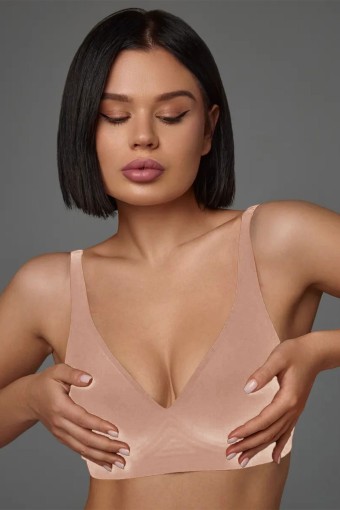 CLARA - Belvü Kadın Lazer Kesim Sütyen Çıkabilen Pedli Görünmez Agraflı - Beyaz (1)