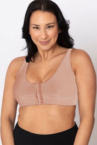 CLARA - Belvü Kadın Lazer Kesim Sütyen Çıkabilen Pedli Görünmez Önden Agraflı - Ten