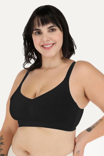 CLARA - Belvü Kadın Lazer Kesim Sütyen Toparlayıcı Çıkabilen Pedli Görünmez Agraflı - Siyah