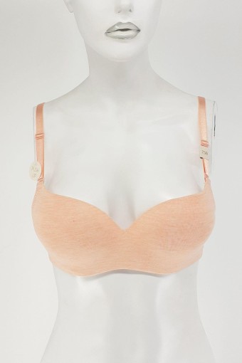 BELVÜ - Belvü Kadın Penye Sütyen Destekli Melanj - Somon