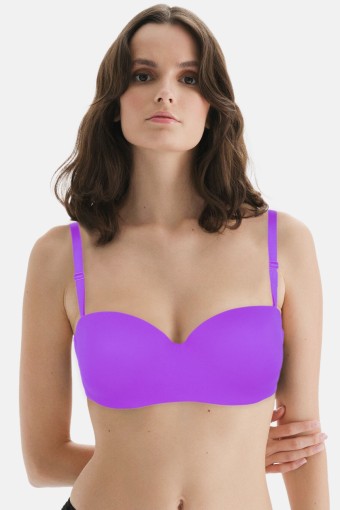 BELVÜ - Belvü Kadın Straplez Sütyen Destekli Mikro Tulum - Açık Mor