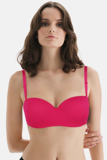 BELVÜ - Belvü Kadın Straplez Sütyen Destekli Mikro Tulum - Fuşya