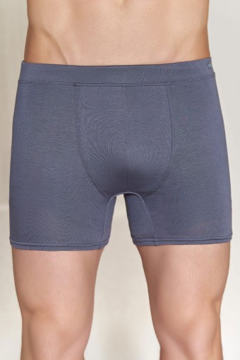 BERRAK - Berrak Erkek Boxer Micro Modal Düz - Füme - L