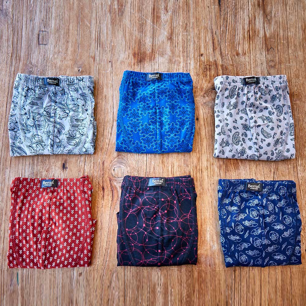 Berrak Erkek Boxer Modal Desenli - Asorti - M - Thumbnail