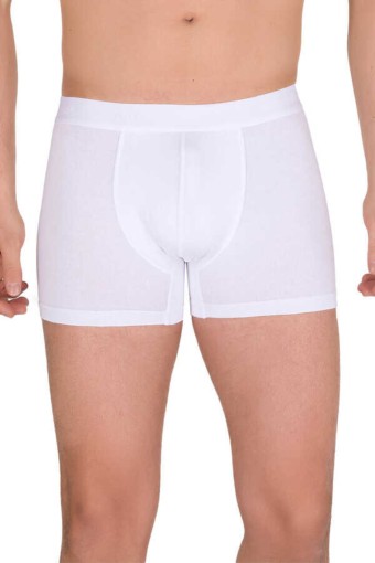 BERRAK - Berrak Erkek Boxer Modal Düz Likralı - Beyaz - 3XL