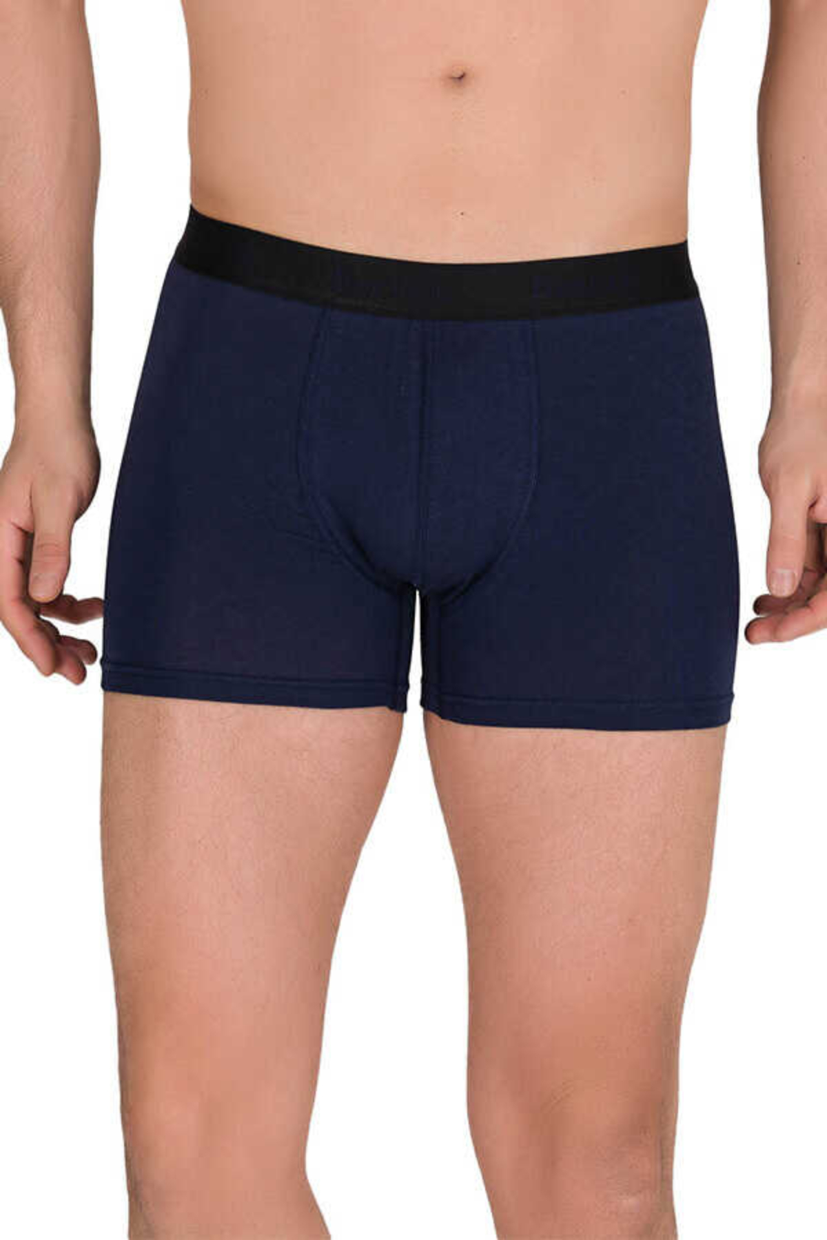 Berrak Erkek Boxer Modal Düz Likralı - Lacivert - L - Thumbnail