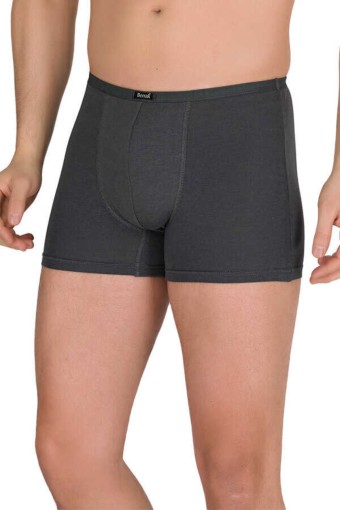 BERRAK - Berrak Erkek Boxer Modal İnce Lastik Düz - Füme - 5XL