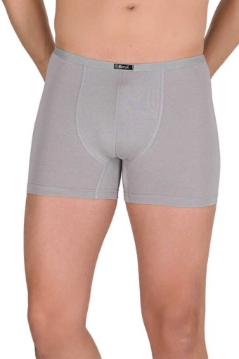 BERRAK - Berrak Erkek Boxer Modal İnce Lastik Düz - Gri - 5XL