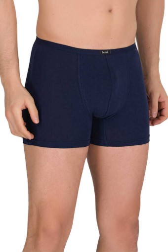 BERRAK - Berrak Erkek Boxer Modal İnce Lastik Düz - Lacivert - 4XL