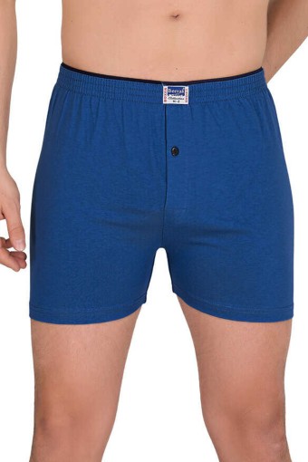 BERRAK - Berrak Erkek Boxer Penye Renkli Düğmeli - Lacivert - XL (1)
