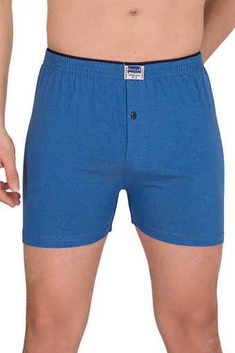 BERRAK - Berrak Erkek Boxer Penye Renkli Düğmeli - Petrol - 3XL