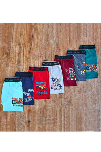 BERRAK - Berrak Erkek Çocuk Boxer Modal Desenli