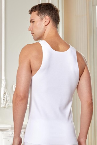 BERRAK - Berrak Erkek Kalın Askılı Atlet Lazer Kesim - Beyaz - 2XL (1)