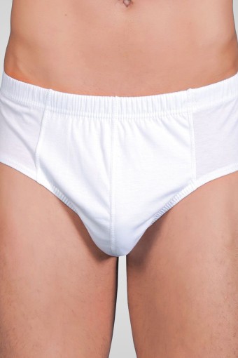 BERRAK - Berrak Erkek Pamuk Slip Külot Resimli - Beyaz - 60 (2XL)