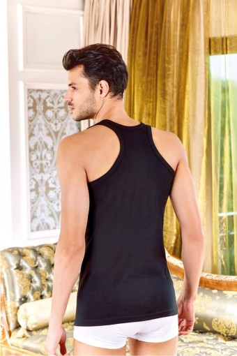 BERRAK - Berrak Erkek Ribana Sporcu Atlet Resimli - Siyah - 56 (XL) (1)