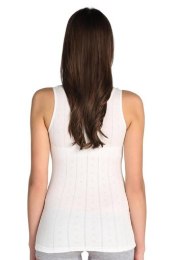 Berrak Kadın Kalın Askılı Jakar Atlet - Ekru - XL - Thumbnail (2)