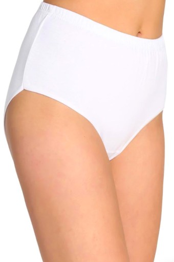 BERRAK - Berrak Kadın Bato Külot Biyeli Ribana Resimli - Beyaz - S