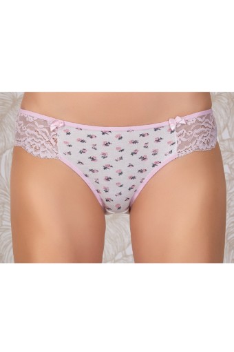 BERRAK - Berrak Kadın Desenli Dantelli Slip Külot