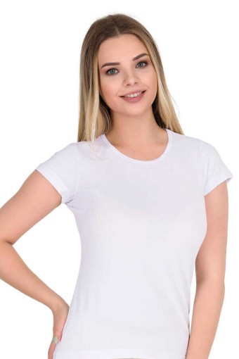 BERRAK - Berrak Kadın Kısa Kollu Elastan Body Resimli BERRAK - Berrak Kadın Kısa Kollu Elastan Body Resimli