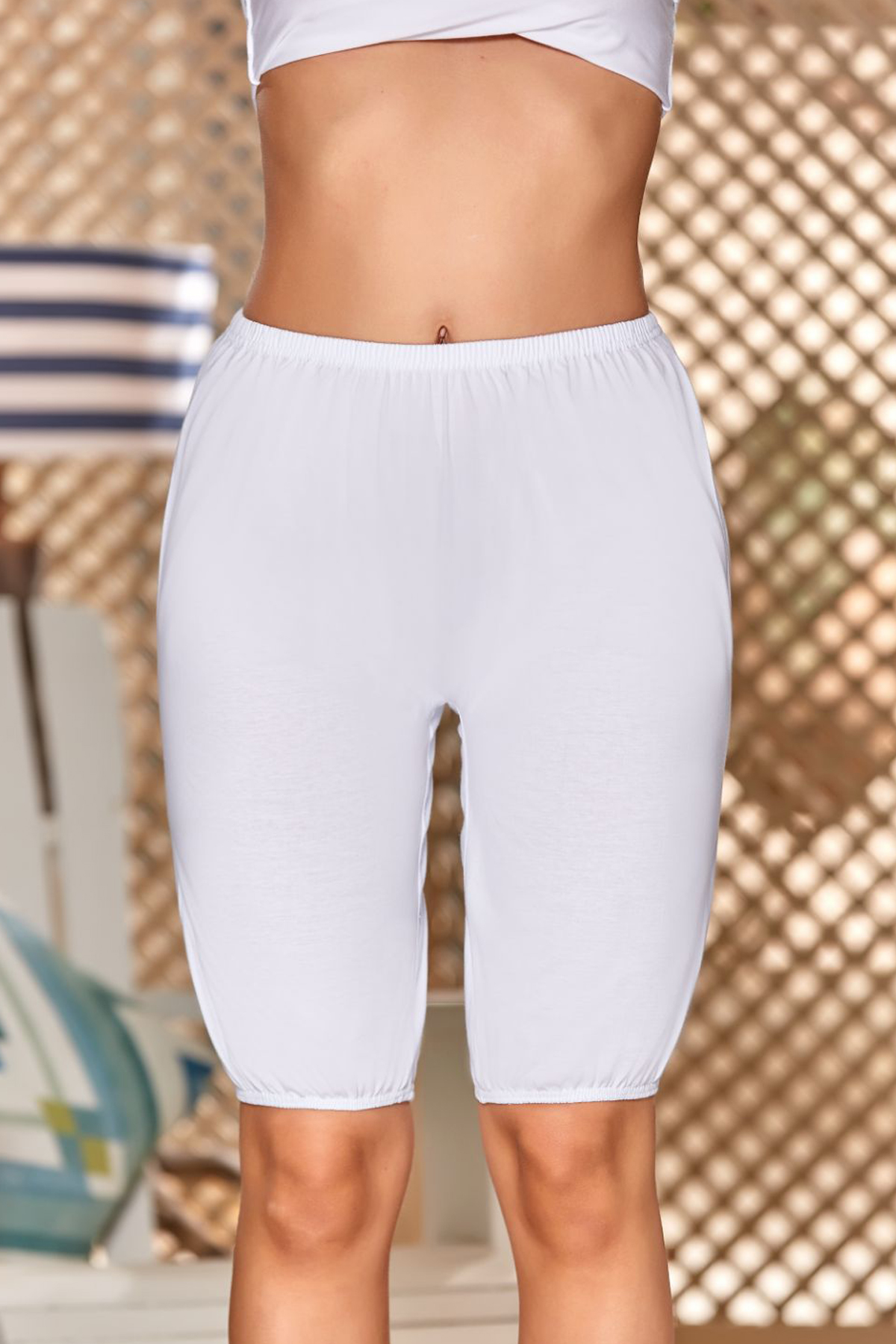 Berrak Kadın Külot Paçalı - Beyaz - L - Thumbnail