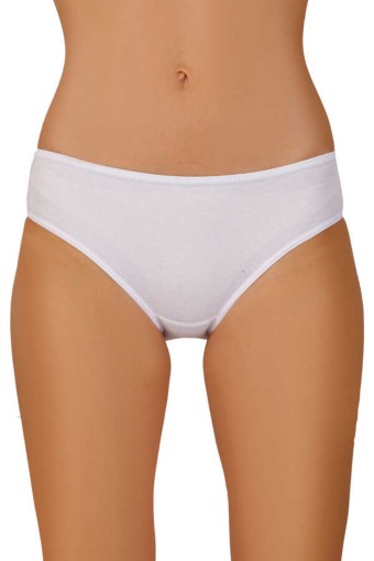 BERRAK - Berrak Kadın Ribana Slip Külot Resimli - Beyaz - M