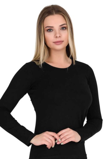 BERRAK - Berrak Kadın Uzun Kollu Bisiklet Yaka Elastan Body Resimli BERRAK - Berrak Kadın Uzun Kollu Bisiklet Yaka Elastan Body Resimli