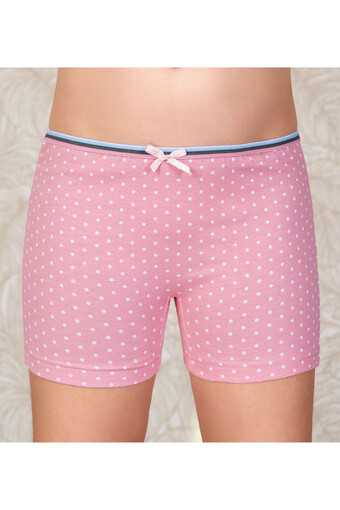 BERRAK - Berrak Kız Çocuk Boxer Puantiyeli Resimli