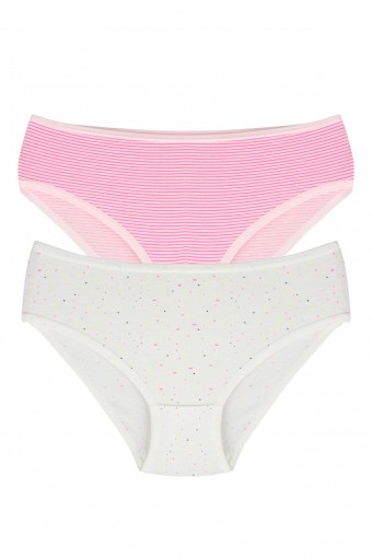 BERRAK - Berrak Kız Çocuk Desenli Pamuk Slip Külot