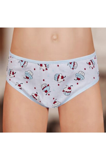 BERRAK - Berrak Kız Çocuk Cupcake Baskılı Pamuk Slip Külot (1)