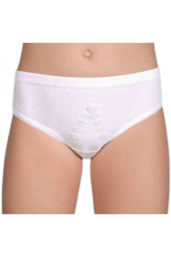 BERRAK - Berrak Kız Çocuk Pamuk Slip Külot Resimli - Beyaz - 3(4-5 Yaş) (1)